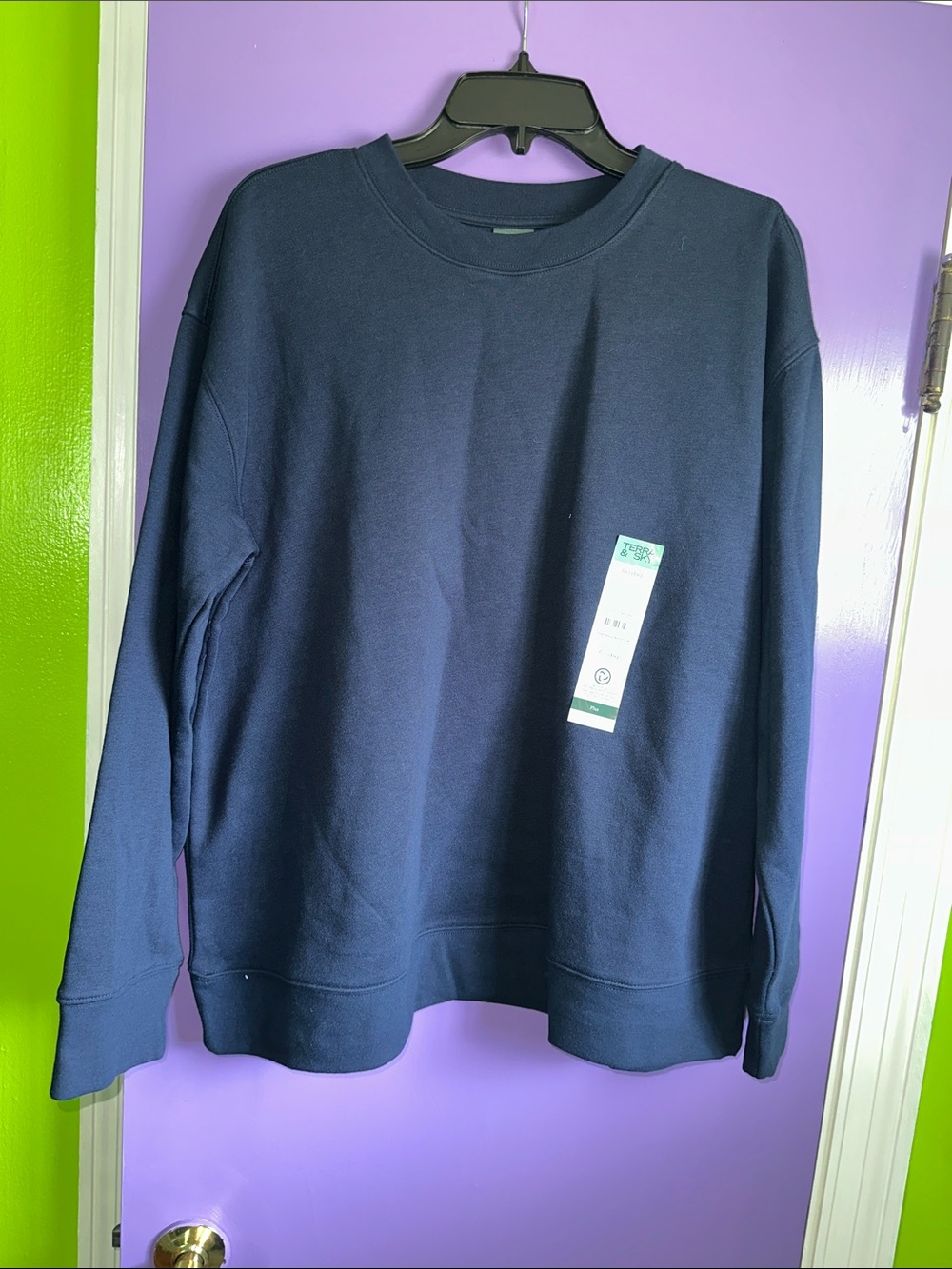 Terra & Sky Navy Blue Crewneck Sweatshirt